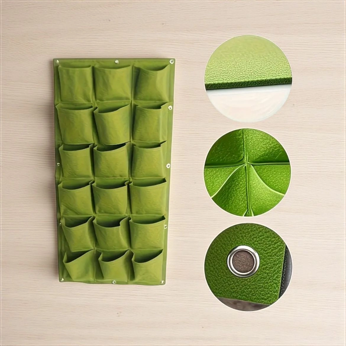 Dikey Çiçek Bahçesi - Şık ve Pratik Duvar Saksısı 18 Cepli