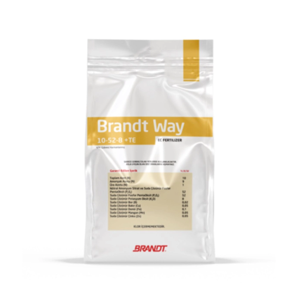 BRANDT WAY 10-52-8+TE AMERİKAN MALI FOSFOR AĞIRLIKLI ÇİÇEKLENDİRİCİ NPK GÜBRE 1 KG