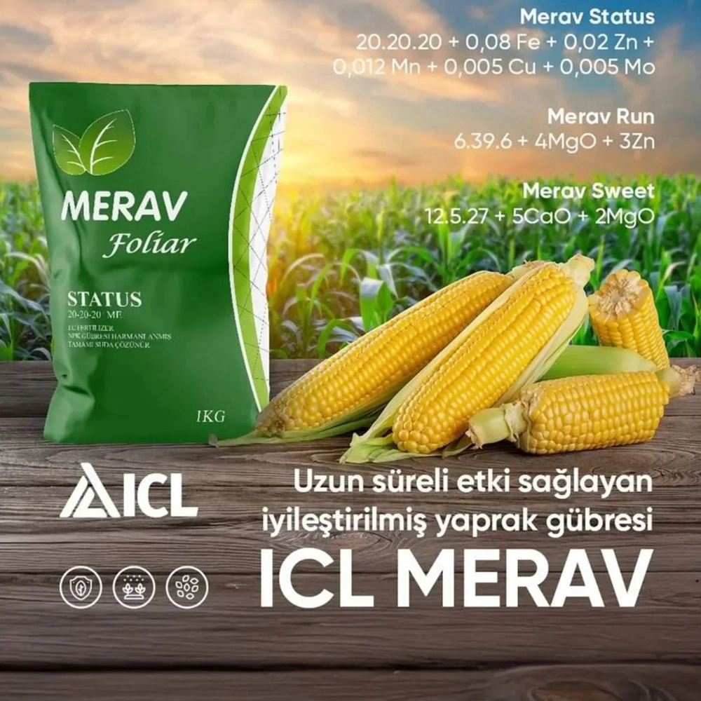 ICL MERAV 20-20-20+ME NPK GÜBRESİ DENGELİ GÜBRE TÜM BİTKİLER İÇİN 1 KG