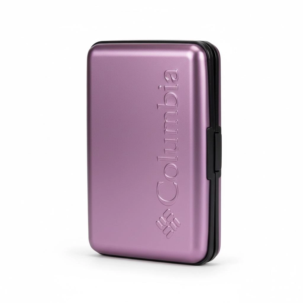 Columbia Security Wallet RFID Korumalı Sert Kapaklı Mor Kartlık Cüzdan HUM0052