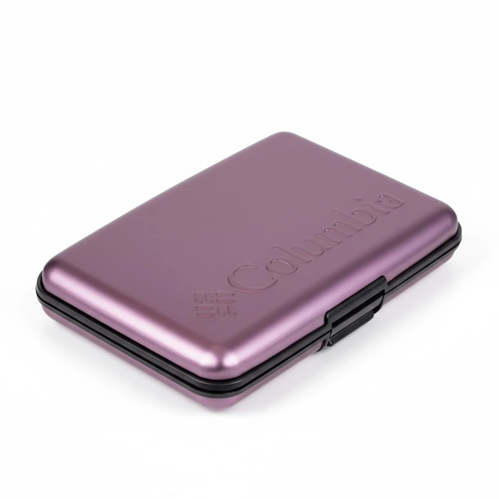 Columbia Security Wallet RFID Korumalı Sert Kapaklı Mor Kartlık Cüzdan HUM0052