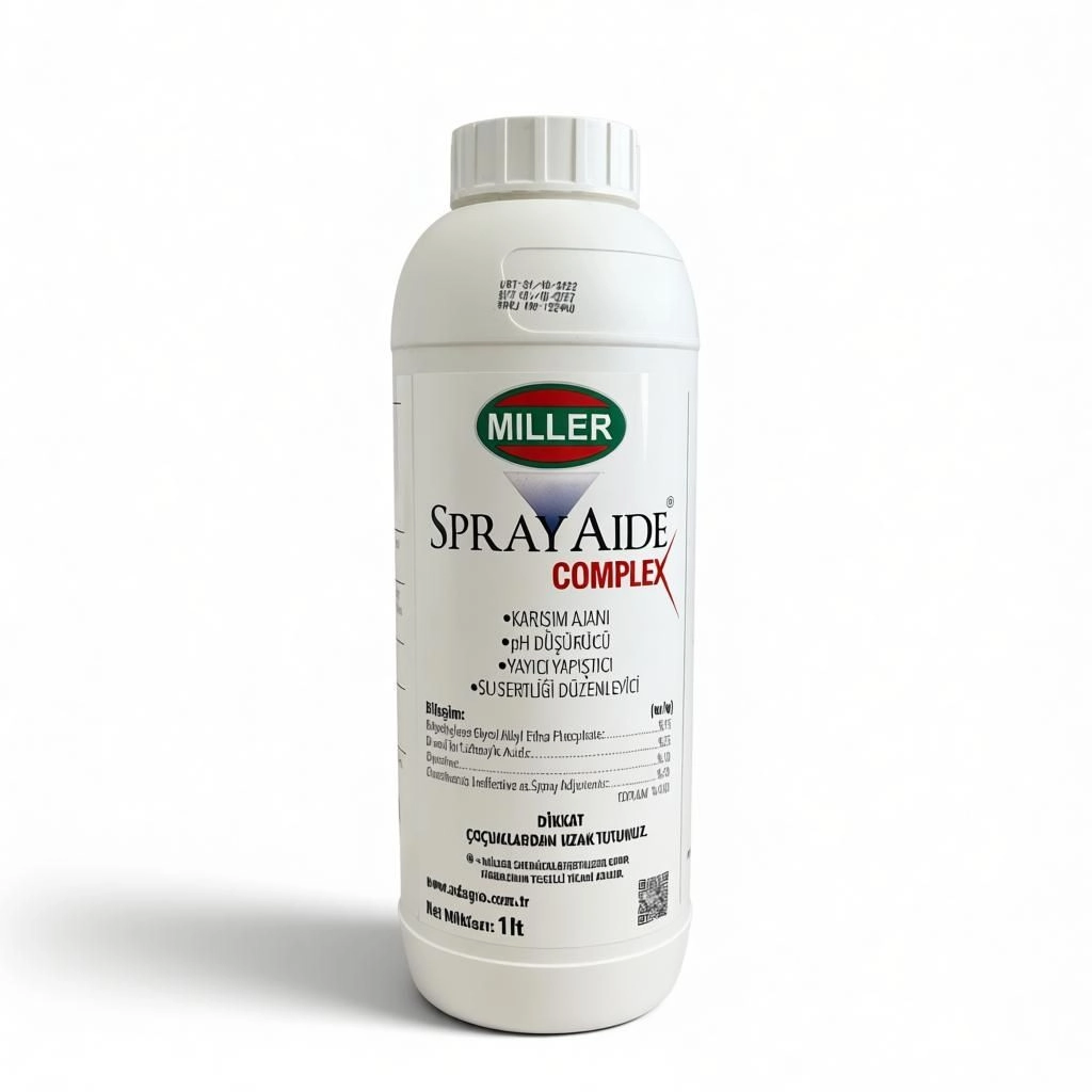 MILLER SPRAY AIDE COMPLEX KARIŞIM AJANI - pH DÜŞÜRÜCÜ - YAYICI YAPIŞTIRICI - SU SERTLİĞİ DÜZENLEYİCİ 1 LT