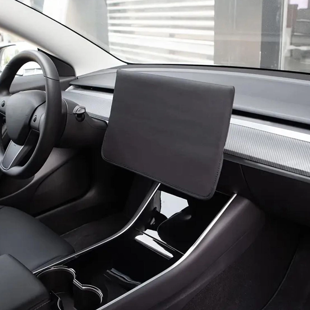 MODEL 3 VE MODEL Y (JUNİPER) ŞIK TASARIM PREMİUM EKRAN KORUYUCU SİYAH (2017-2024)