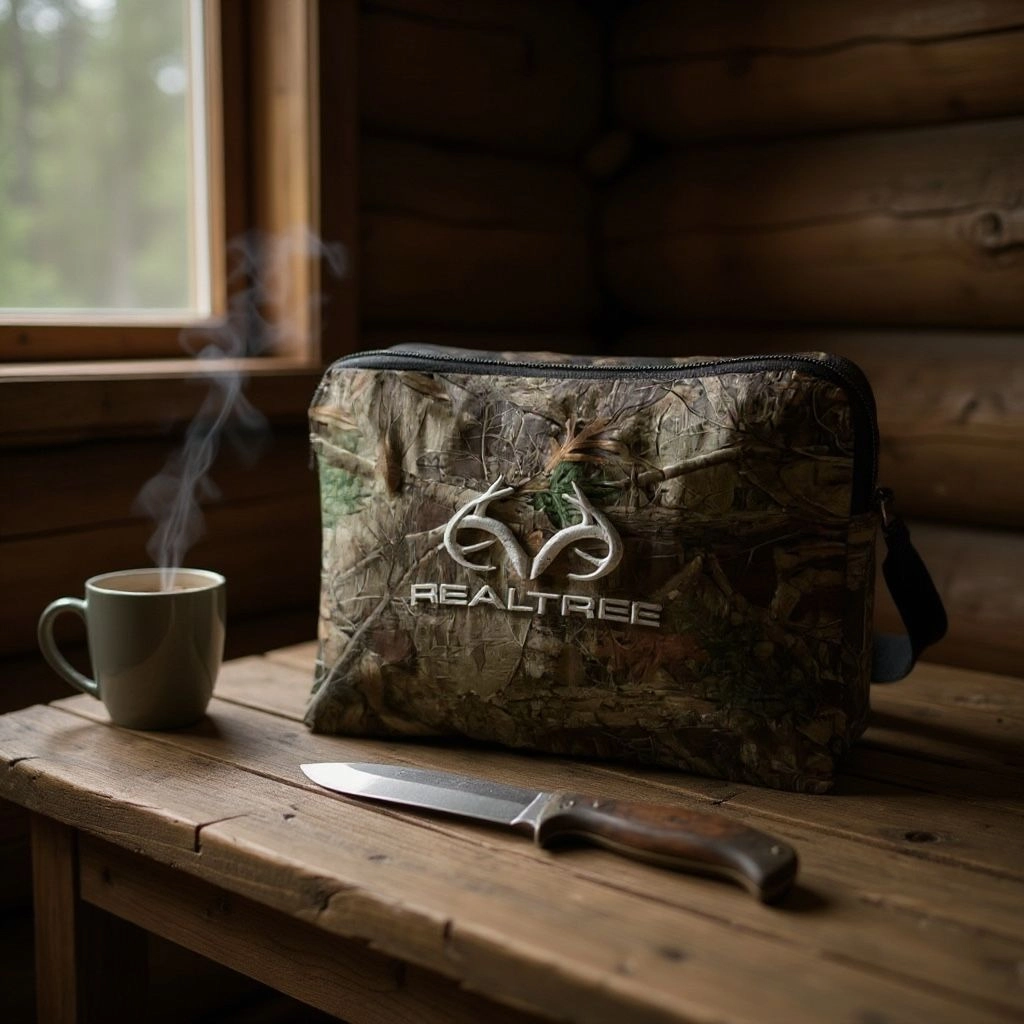 Realtree Camo El Çantası 22cmx15cm - Outdoor El Çantası Cüzdan Clutch