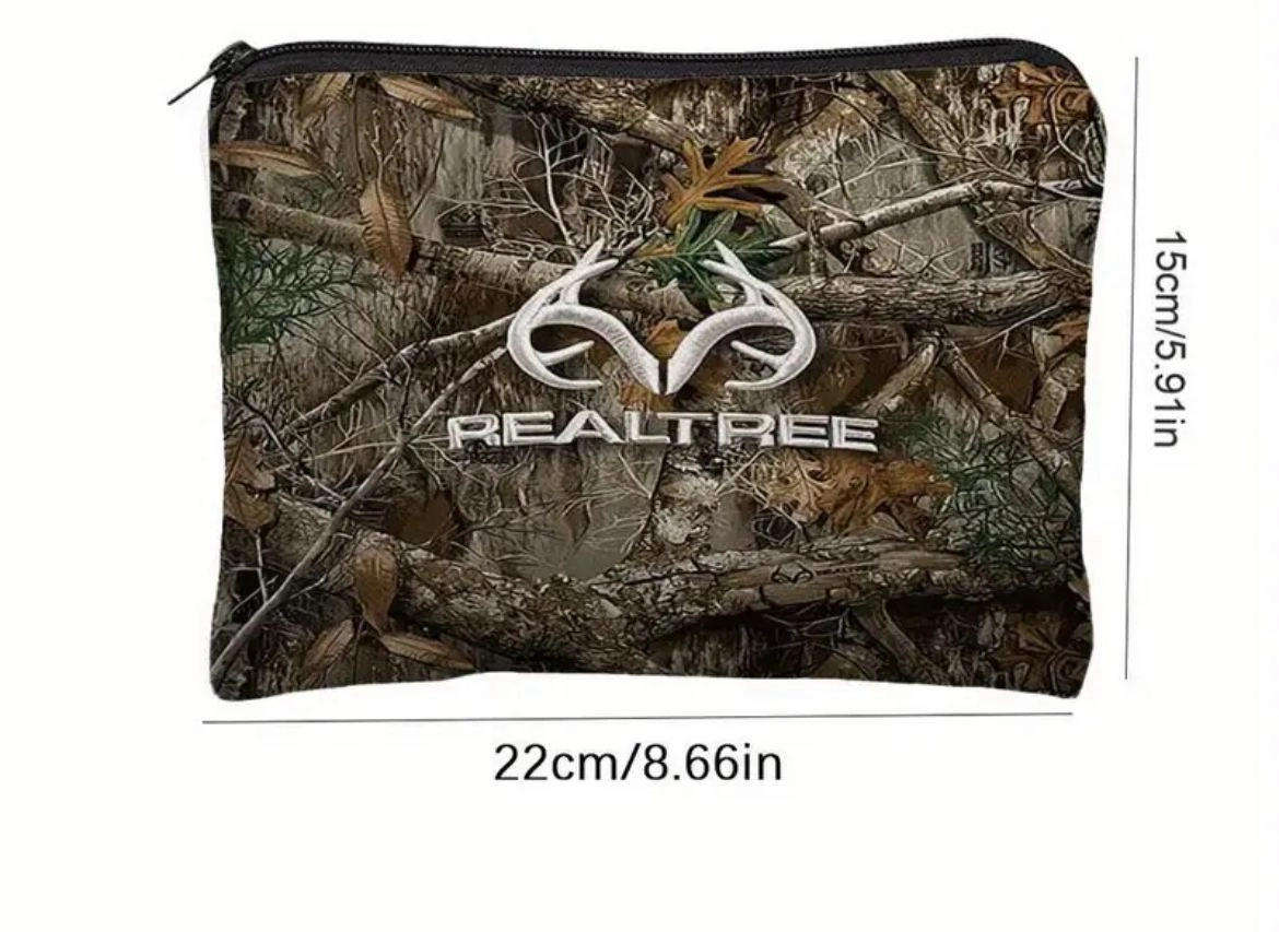 Realtree Camo El Çantası 22cmx15cm - Outdoor El Çantası Cüzdan Clutch