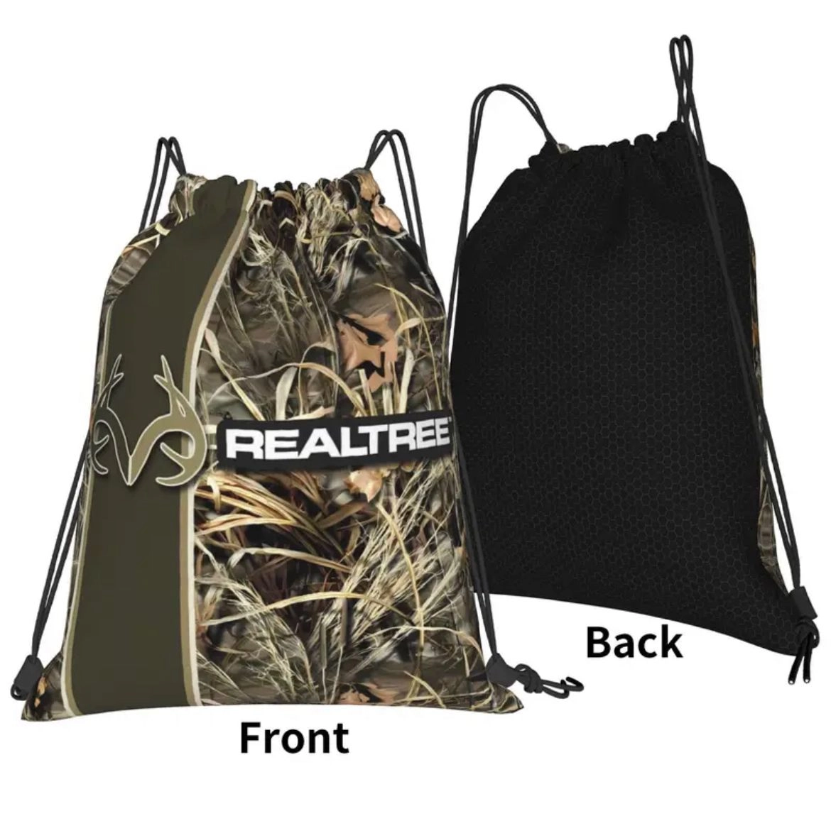 Realtree Kamuflaj Outdoor Çantası - Camo Outdoor Sırt Çantası Basic - Drawstring Sırt Çantası