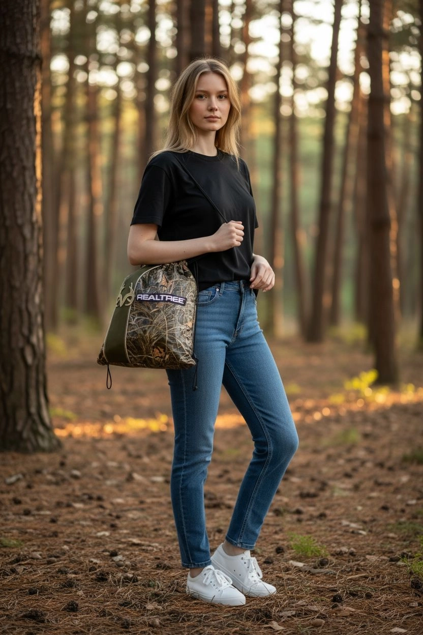 Realtree Kamuflaj Outdoor Çantası - Camo Outdoor Sırt Çantası Basic - Drawstring Sırt Çantası