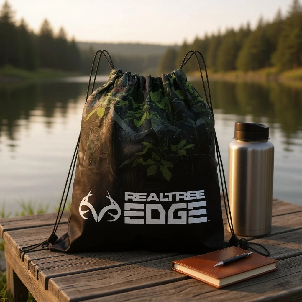 Realtree Kamuflaj Outdoor Çantası - Camo Outdoor Sırt Çantası Basic - Drawstring Sırt Çantası