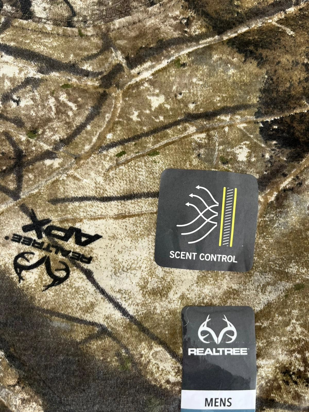 Realtree APX Kısa Kollu Tişört Koku Kontrollü Kamuflaj Doğa ve Balıkçılık Üstü RTAPX - L