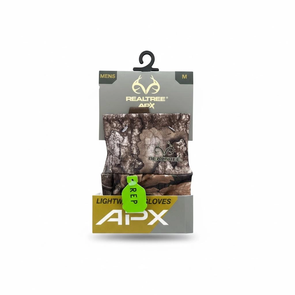 Realtree APX Hafif Avcı Eldiveni Dokunmatik Ekran Uyumlu Kaymaz Av Eldiveni RT-0001-APX M/L Beden