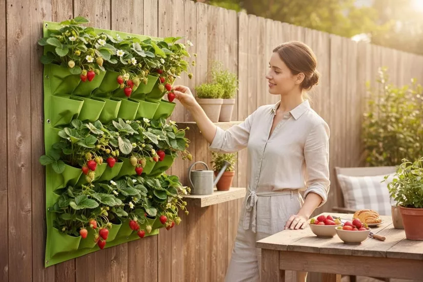 Dikey Çiçek Bahçesi - Şık ve Pratik Duvar Saksısı 18 Cep