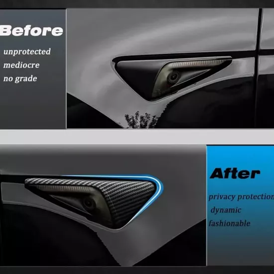 DURTUR TARIM - MODEL 3 VE MODEL Y  2024-2025 MODEL YAN KAMERA KAPAKLARI