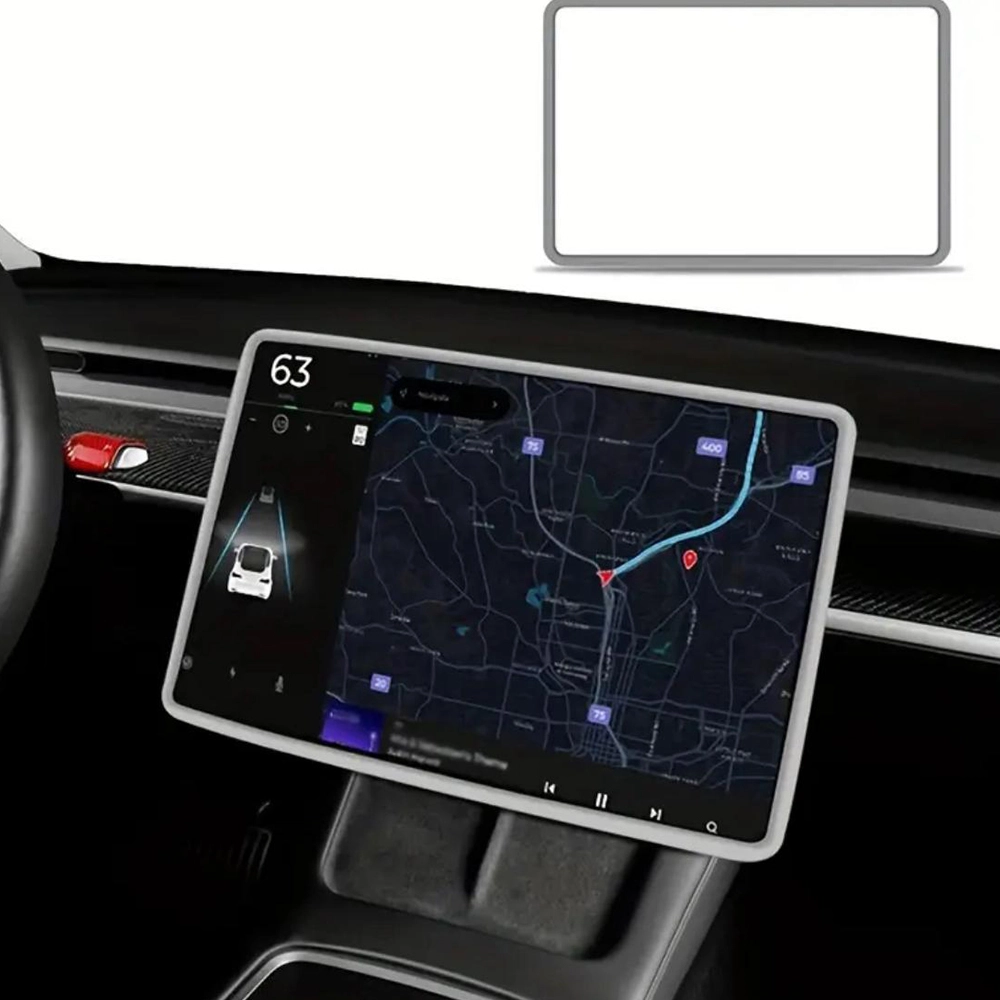 MODEL 3 VE MODEL Y (JUNİPER) SİLİKON EKRAN KORUYUCU - GRİ