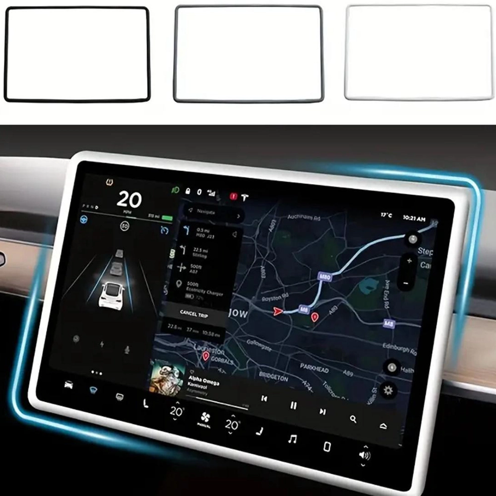MODEL 3 VE MODEL Y (JUNİPER) SİLİKON EKRAN KORUYUCU - GRİ