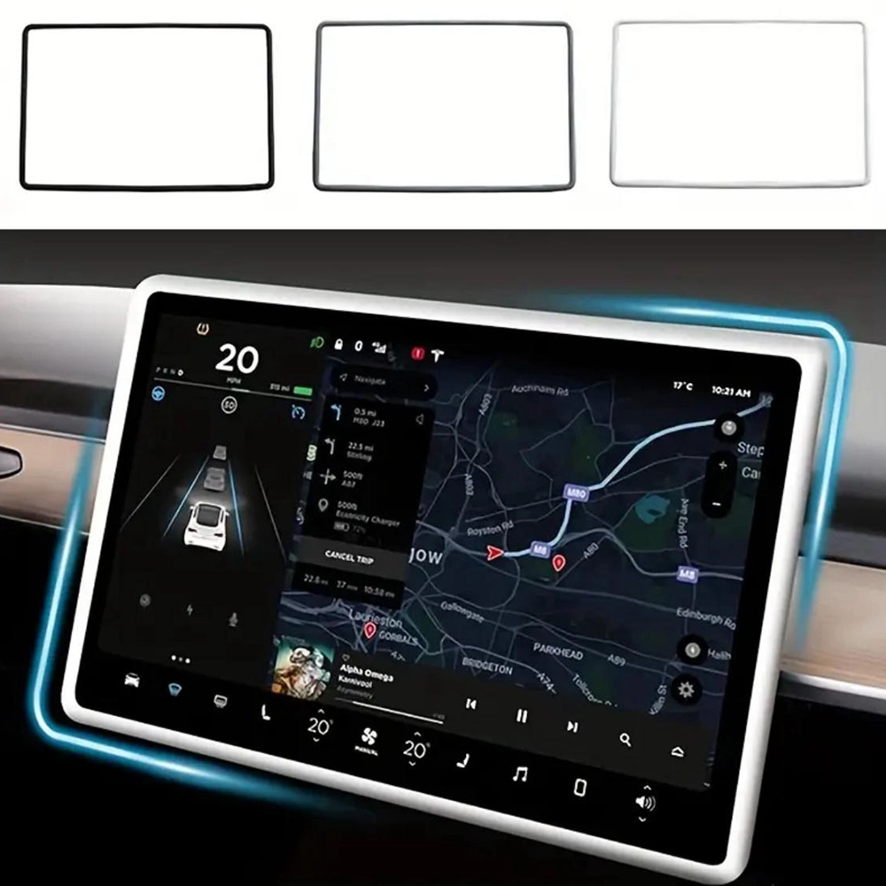 MODEL 3 VE MODEL Y (JUNİPER) SİLİKON EKRAN KORUYUCU - SİYAH